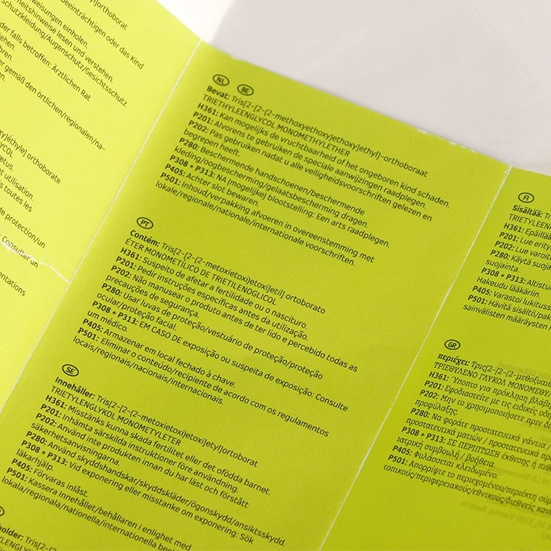full-color foldable label for sales